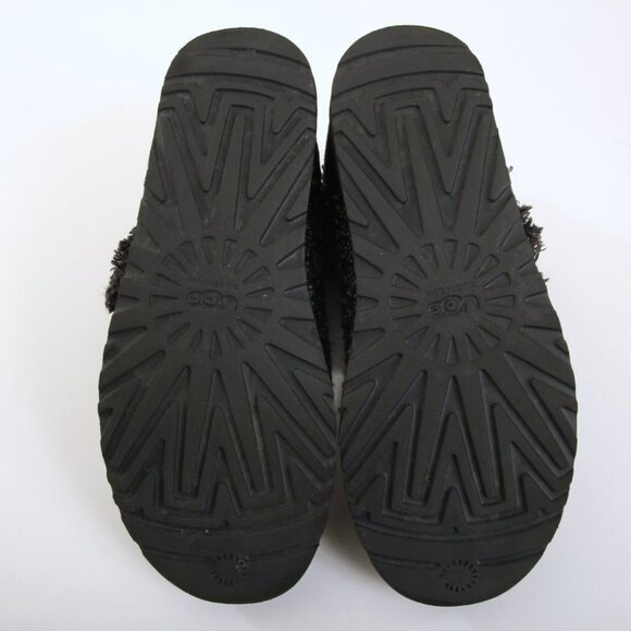 UGG Mini Bailey Button Fancy Tweed Boots in Black Women Size 8 - Picture 9 of 15